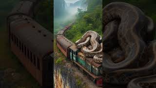 Ular piton raksasa vs keretaart snake animals [upl. by Zilevi623]