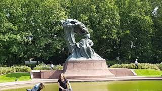 Chopins Mysic in front of the Chopin Monument in Warsaw  September 13 2020 [upl. by Trah]