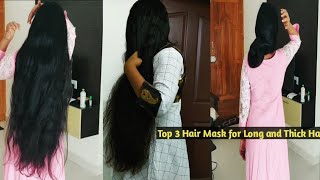 Top 3 Hair Mask for Long and thick hair ❤️ Triple Hair growth  Flaxseed gel for hair in tamil [upl. by Nehr992]