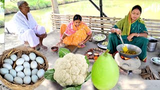 আজ হাঁসের ডিম আর ফুলকপি দিয়ে রান্না করলাম সাথে কাঁকড়া দিয়ে লাউ রান্না আর দুপুরে খাওয়া দাওয়া [upl. by Monti]