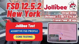 Tesla FSD Supervised v1252 Jollibee Test  ASSERTIVE FSD Driving Profile [upl. by Sperling280]