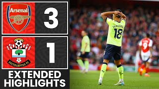 EXTENDED HIGHLIGHTS Arsenal 31 Southampton  Premier League [upl. by Edroi821]