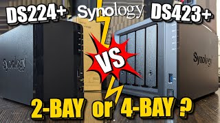 Synology DS224 vs DS423 NAS Comparison  2Bay vs 4Bay [upl. by Terrena398]