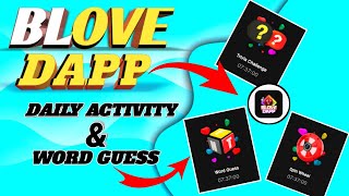 Blove Dapp Activity Daily 23 October Word Guess blovedapp blovedtoken blovetokenkaisemilega [upl. by Chavey]