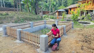 Build a fence for a turtle pond as a temporary shelter for wintering turtles [upl. by Hay]