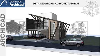 Archicad 26 Complete project design Tutorial  ATTRACTIVE ROOF DESIGN [upl. by Glialentn844]