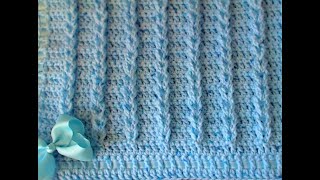 Crochet Blanket Jacobs Ladder EASY and QUICK pattern for beginners [upl. by Akemehs]