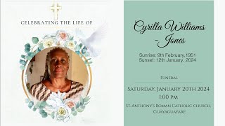 The Funeral Service of Cyrilla Williams  Jones [upl. by Amby]