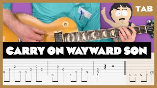 Kansas  Carry On Wayward Son  Guitar Tab  Lesson  Cover  Tutorial  Randy Marsh [upl. by Aeneus949]