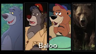 Baloo Evolution in Movies amp Cartoons The Jungle Book [upl. by Perlman]