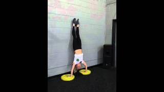 jessie first RX handstand pushupsmp4 [upl. by Yor]