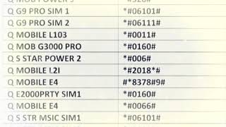 All Mobile Imei Change Code [upl. by Akcire]