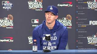 Dodgers World Series Walker Buehler Discusses Game 3 Start Shohei Ohtani Pitching Tips [upl. by Palua]