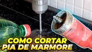 COMO FURAR A PIA DE MARMORE PARA COLOCAR A TORNEIRA [upl. by Asiruam764]