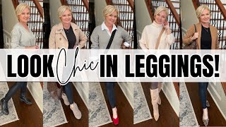 Look Chic In Leggings  Outfit Ideas for Women Over 50 [upl. by Ginelle]