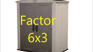 Keter factor 6x3 כתר פלסטיק מחסן פקטור how to build Garden Shed [upl. by Filia]