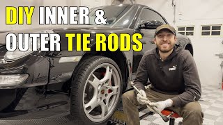 Inner amp Outer Tie Rod Replacement DIY Porsche 911 Boxster Cayman [upl. by Zumstein627]