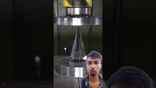 Crushing of glass with hydraulic press machine satisfying oddlysatisfying experiment shorts [upl. by Niarb]