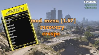 GTA V 157 Crespo 22  FREE MOD MENU Recovery  UNDETECTED [upl. by Musser]