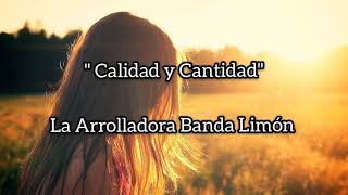 Calidad y Cantidad letra  La Arrolladora Banda El Limón [upl. by Nayve629]