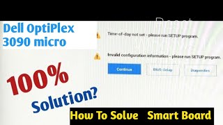 Invalid Configuration information Please run Setup Programme Dell  Restart Computer laptop Error [upl. by Yahsat]