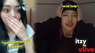 itzy on vlive but its mostly them doing forbidden things or struggling [upl. by Ihn]