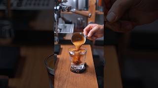 How to make coffee espresso long black full cream coffee asmr coffeelover latteart [upl. by Niawd180]