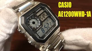 Unboxing Casio World Time Digital Watch AE1200WHD1A [upl. by Bullough278]