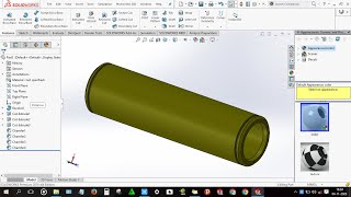 How to design Gudgeon pin in solidworks [upl. by Janos]