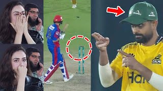 PSL 9  Sana Javeds Reaction After Shoaib Malik Bowled  Karachi Kings vs Peshawar Zalmi  M1Z2A [upl. by Lubbi797]