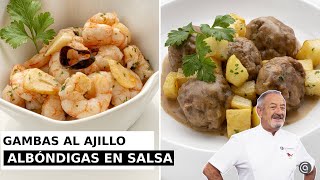 GAMBAS al AJILLO y ALBÓNDIGAS en SALSA ¿Preparados para una celebración  Cocina Abierta [upl. by Pasho]