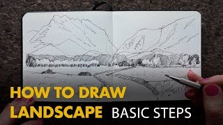 How to Draw a Landscape [upl. by Emiatej]