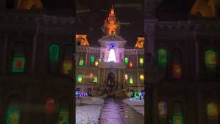 Guernsey County Courthouse Light Show christmas  Holidays [upl. by Linsk]