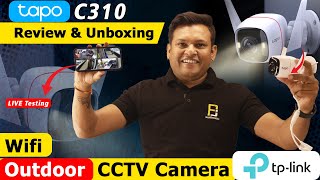 TP Link Tapo C310 Outdoor Budget Wifi CCTV Camera  Review Day Vision amp Night Vision All Features [upl. by Heddi]