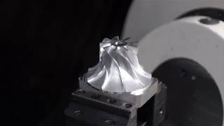 Impeller machining on five axis Mikron HSM 400 U LP [upl. by Nami400]