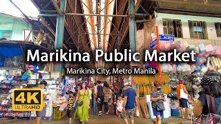 4K Marikina City Public Market  Walk Tour  Island Times [upl. by Eninahs285]