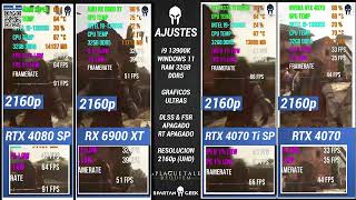 RTX 4080 SUPER VS RX 6900 XT VS RTX 4070 Ti SUPER VS RTX 4070 Pruebas Con Intel En 4K [upl. by Eenafit]