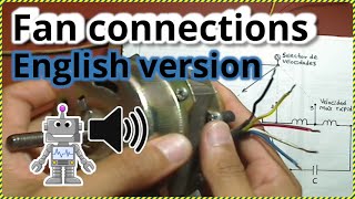 Identify CABLES and connections 3 speed FAN motor english [upl. by Suirtimid]