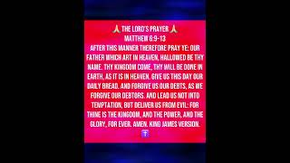 The Lords Prayer Matthew 6913  Bible Verse  THECROSS1960 ✝️ [upl. by Nivad62]