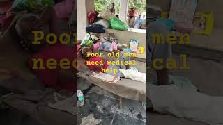 need medical help old poor men at ganga ghat saptarshi haridwar health aimsrishikesh sewa [upl. by Aillij]