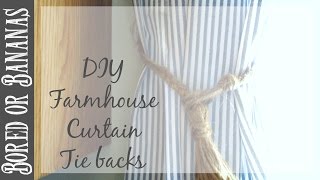 DIY Farmhouse Decor Tassel Curtain Tie backs [upl. by Allan]