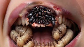 ASMR Treatment Animationfor Relaxation Deep Cleaning Mouth Treatment amp Larva RemovalViPasmr01 [upl. by Eloisa90]