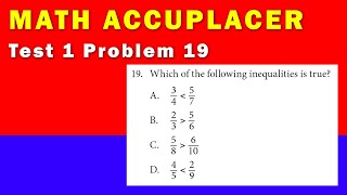 Math Accuplacer  Test 1 Problem 19 [upl. by Hedberg]