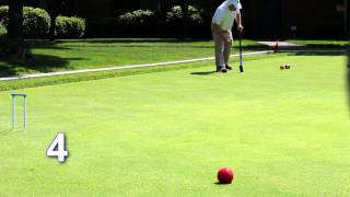 Croquet  12 Yard Roquet Attempts Using An Oakley Woods quotPredatorquot Mallet [upl. by Atteyram]