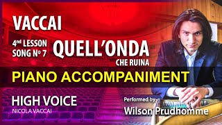 Vaccai 7 Lesson 4 Quellonda Karaoke Vaccai High voice [upl. by Eceer]