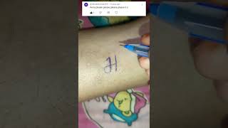 H N tattoo design shortvideo trending ArtwithDrawingTime85 [upl. by Naic25]