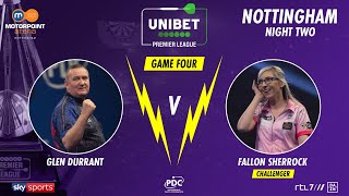 Glen Durrant vs Fallon Sherrock  Night 2 Nottingham  Premier League Darts 2020 [upl. by Cannon]