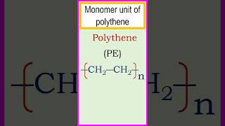 Monomer unit of polythene or polyethylene chemistry [upl. by Aniral]