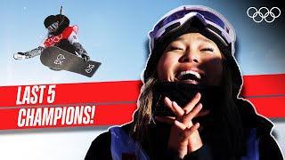 Last 5 Womens Snowboard Halfpipe Champions 🥇 [upl. by Modnarb]