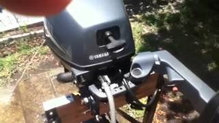 2003 Yamaha outboard motor tiller 4 stroke [upl. by Akehsyt]